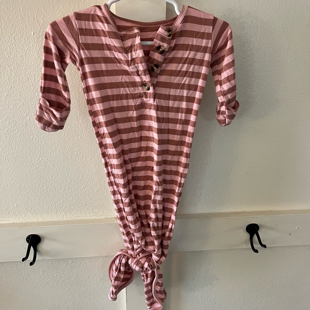 Lou Lou & Company Pink Striped Kids Nightgown